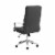 Horizontal Stitched Adjustable Leatherette Office Chair, Black and Chrome- Saltoro Sherpi Perspective: bottom