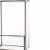 Metal and Glass Box Shelf, Small, Gray and Clear- Saltoro Sherpi Perspective: bottom