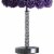 Bloom Roses Drum Shade Table Lamp with Twisted Acrylic Base, Purple- Saltoro Sherpi Perspective: bottom