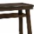 Wooden Console Table with One Open Shelf, Brown Perspective: bottom
