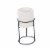 3 Piece Round Metal Planter with Tubular Base, White and Black- Saltoro Sherpi Perspective: bottom