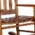 Rocking Chair with Slatted Design Back and Seat, Brown- Saltoro Sherpi Perspective: bottom