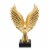 Resin Eagle Design Table Decor with Block Base, Gold- Saltoro Sherpi Perspective: bottom