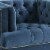 Velvet Upholstered Chair with Tufted Details and Acrylic Legs, Blue- Saltoro Sherpi Perspective: bottom