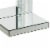 Mirrored Accent Table with C Shape and Faux Crystals, Silver Perspective: bottom