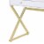 Vanity Desk with Removable Mirror and Cross Metal Legs, White and Gold- Saltoro Sherpi Perspective: bottom