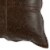 Square Leatherette Throw Pillow with Stitched Details, Dark Brown Perspective: bottom