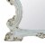 Jess 47 Inch Classic Mirror, Beveled Scrolled Carved Trim, Wood, White- Saltoro Sherpi Perspective: bottom