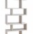 Andy 74 Inch Wood Bookcase, Stacked 6 Tier Shelves, Oak White Perspective: bottom