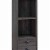 Tia 72 Inch Modern Media Pier, 4 Shelves Bookcase Storage, Distressed Grey Perspective: bottom