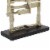 Jodie 23 Inch Metal Modern Accent Decor, Stacked Squares, Block Base, Gold- Saltoro Sherpi Perspective: bottom