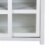 Dan 37 Inch Accent Storage Cabinet, Window Pane Sliding Door, Brown, White- Saltoro Sherpi Perspective: bottom