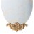 Vic 26 Inch Oval Wall Mirror, Ornate Scrolled Wood Frame, Gold Finish- Saltoro Sherpi Perspective: bottom