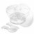 Ice Bowl-Large Cold Server with Lid, Dip Bowl, Serving Utensils, Dividers Fruit and Salads Perspective: bottom