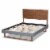 Baxton Studio Allegra King Size Dark Gray Upholstered Wood Platform Bed Perspective: bottom