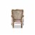 Baxton Studio Vallea Velvet Fabric and Oak Wood Accent Chair in Light Pink Perspective: bottom