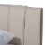 Baxton Studio Brita Upholstered Platform Queen Bed in Light Beige and Walnut Perspective: bottom