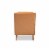 Baxton Studio Daley Tan Faux Leather Walnut Brown Finished Wood Lounge Armchair Perspective: bottom