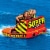 Airhead Super Mable Triple Rider Lake Towable Tube Lake Raft w/ 11 Booster Balls Perspective: bottom