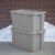 Sterilite Tuff1 30 Gallon Plastic Storage Tote Container Bin with Lid (16 Pack) Perspective: bottom