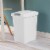 Sterilite 10438004 7.5 Gal TouchTop Wastebasket w/ Titanium Latch, White 12 Ct Perspective: bottom