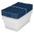 Sterilite Stackable 6 Quart Storage Box Container, Marine Blue Lid (120 Pack) Perspective: bottom