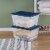 Sterilite Stackable 56 Quart Storage Tote, Clear with Marine Blue Lid (32 Pack) Perspective: bottom