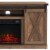 Edyo Living Electric Fireplace TV Stand Table with Sliding Barn Door, Rustic Oak Perspective: bottom