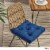 Noble House Baird Indoor Fabric Classic Tufted Chair Cushion in Navy Perspective: bottom