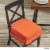 Noble House Belden Indoor Fabric Classic Skirted Chair Cushion in Coral Orange Perspective: bottom