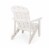 Noble House Culver Faux Wood Slat-Backed Adirondack Chair in White (Set of 2) Perspective: bottom