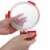 Home Basics Leak Proof 32  oz. Round  Borosilicate Glass Food Storage Container, Red Perspective: bottom