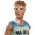 Barbie Ken Fashionistas Doll #192 Brown Cropped Hair Vitiligo Malibu Tank & Red Shorts Perspective: bottom