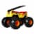 Hot Wheels Monster Trucks 5 Alarm - 1:24 Scale Oversized - Yellow/Red Perspective: bottom