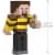 Mattel Minecraft Bees Shirt Steve 3.25-in Action Figure with Build-a-Portal Piece & Accessory Perspective: bottom