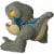 Mattel JURASSIC WORLD UNCAGED™ WILD POP UPS Velociraptor 'Blue' Perspective: bottom