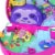 Mattel® Polly Pocket™ Sloth Family 2-in-1 Purse Compact Perspective: bottom