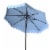 SAFAVIEH Outdoor Collection Venice 9-Foot Umbrella Baby Blue / White Perspective: bottom