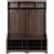 Pemberly Row 60  Hall Tree with 24 Cubbies in Espresso Perspective: bottom