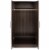 Pemberly Row Contemporary 32  Wardrobe Armoire in Espresso Perspective: bottom