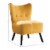 Pemberly Row Velvet Upholstered Accent Chair in Yellow Perspective: bottom