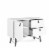 Pemberly Row 1 Door 2 Drawer Sideboard in White Matte & Black Perspective: bottom