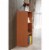 Pemberly Row Three Shelf Wooden Bookcase in Cherry Finish Perspective: bottom