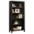 Pemberly Row Engineered Wood 5-Shelf Bookcase in Char Pine Perspective: bottom