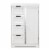 Bowery Hill White Finished Wood 4-Drawer Bathroom Storage Cabinet Perspective: bottom