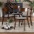 Bowery Hill Light Gray Fabric Upholstered Wood 4-Piece Dining Chair Set Perspective: bottom