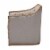 Bowery Hill Fabric and White Washed Oak Wood Accent Chair in Gray-Beige Perspective: bottom