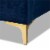 Bowery Hill Tufted Modern Velvet Platform Queen Bed in Navy Blue Perspective: bottom