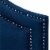 Bowery Hill Modern Velvet and Wood Queen Headboard in Navy Blue Perspective: bottom