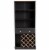 Bowery Hill Mid-Century Wood Wine Cabinet in Dark Grey and Oak Perspective: bottom